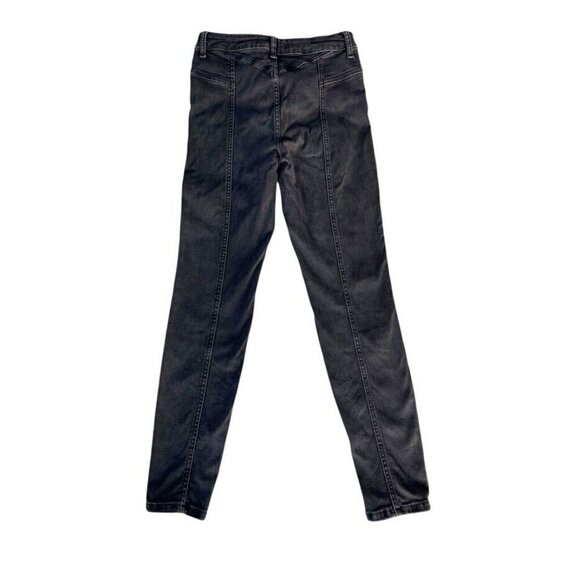 We The Free Women’s Sz 27 Black Multi Seam Straight Leg Denim Jeans - Picture 2 of 9